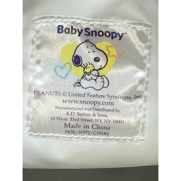 Vtg Peanuts Baby Snoopy Light Pink White Diaper Bottle Bag Vinyl Clean 11"x9" - Picture 4 of 9